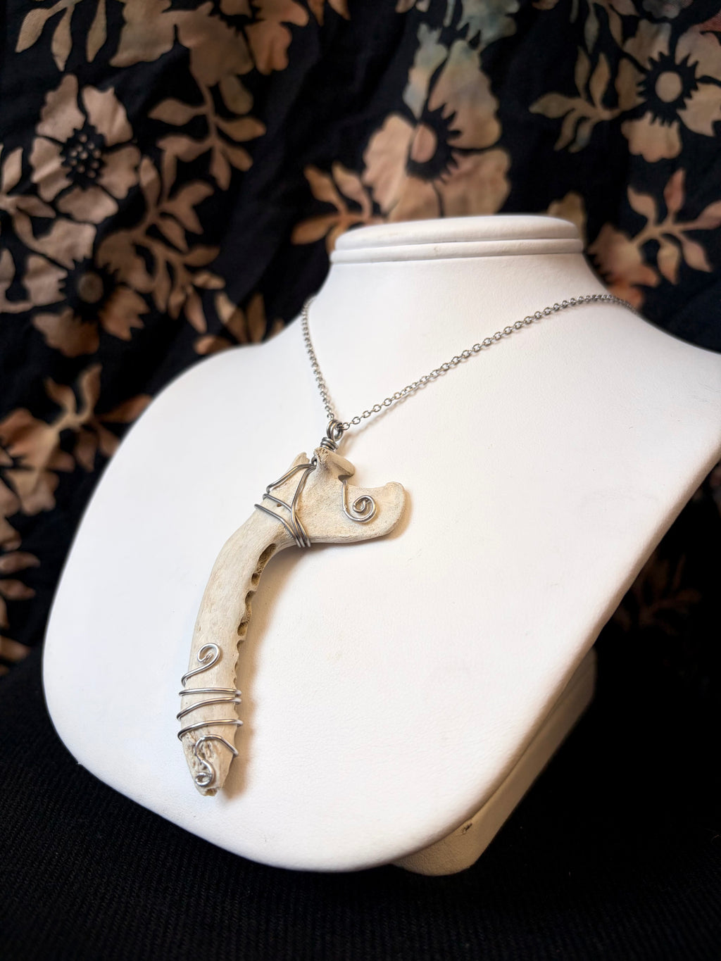 Raccoon Jaw Bone Necklace