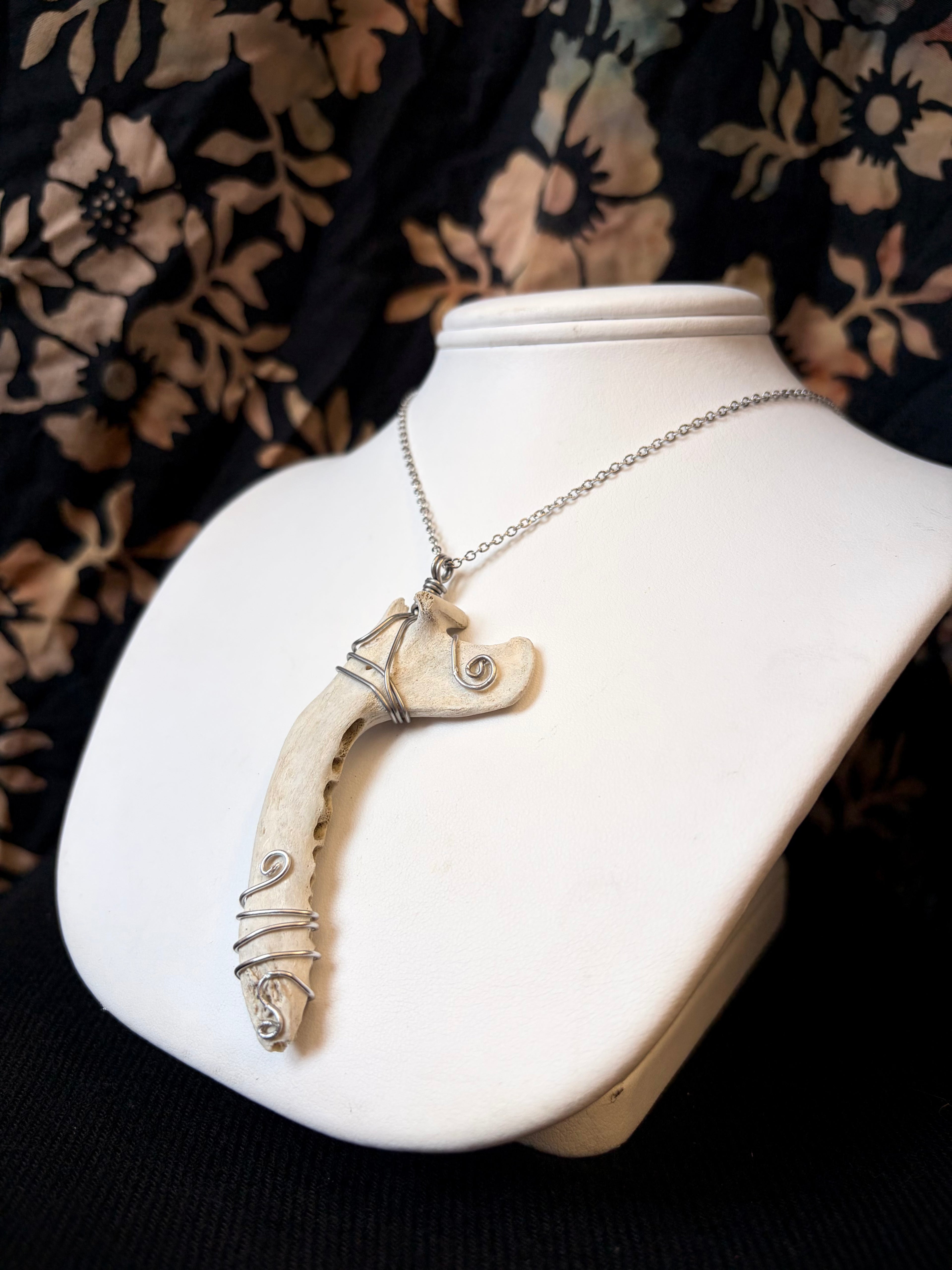 Raccoon Jaw Bone Necklace